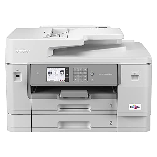 Brother INKvestment Tank Color All in One Printer for Small Business with 11 x 17 in Scanning, Wireless Printing, and Triple Layer Security - Up to 1-Year of Ink Included (MFC-J6955DW)