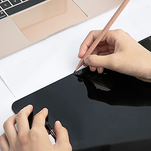 Amazon Basics Sturdy Plastic Clipboards, Low Profile Clip, Lightweight Versatile Office Supplies for Classrooms, Restaurants, Doctor Offices, Black, 2-Pack 7