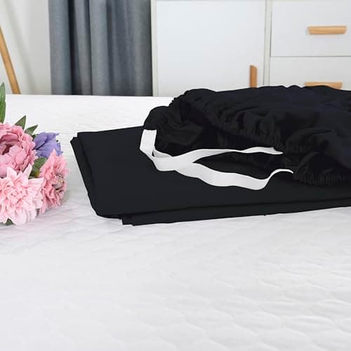Elegant Comfort 1500 Premium Hotel Quality 18-21 Inches Deep - Extra Deep Pocket Single Fitted Sheet for High Mattress, Luxury and Softest, Smart Pocket - Wrinkle Free, Queen, Black 5