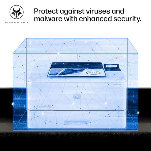HP LaserJet Pro 4001n Black & White Printer, Print, Fast speeds, Easy Setup, Mobile Printing, Advanced Security, USB, Ethernet Connection, Best-for-Office 10