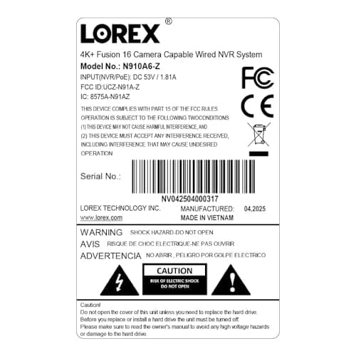 Lorex 4K+ 16 Channel (8 Wired + 8 Fusion Wi-Fi) 2TB NVR System | 3 White 4K Dome Cameras (No Cables) | Smart Security Lighting | Person & Vehicle Detection | Color Night Vision | IP67 Weatherproof 14
