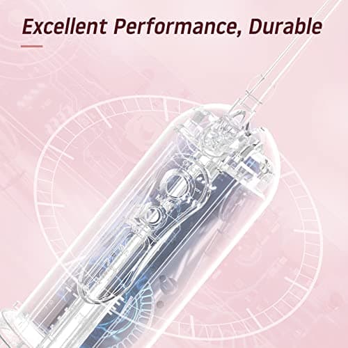 Water Dental Flosser Cordless for Teeth: Portable Oral Irrigator Rechargeable Collapsible Travel Teeth Cleaner with Case, 4 Modes with DIY, 5 Jet Tips, IPX7 Waterproof for Teeth Cleaning 5