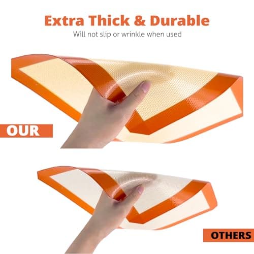 Silicone Baking Mat Set of 3, Silicone Baking Mats Cookie Sheet, Non-Stick Mats for Baking, Easy Clean & Reusable Oven Baking Sheet for Making Macaroons, Cookies 7