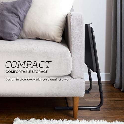 Our Modern Space Adjustable TV Tray Table - 6 Height & 3 Tilt Angle Settings | Multifunctional Foldable Tray Table for Eating Laptop Dinner or Bed Use | Easy to Assemble & Store | Portable Desk 5