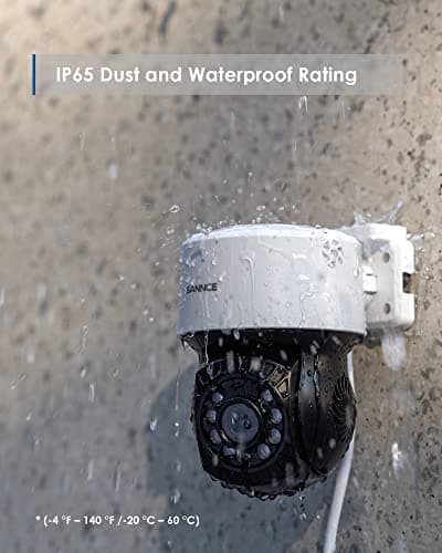 SANNCE 2 Pack 1080P PT Dome Camera, Pan/Tilt Outdoor Security Camera 2MP, 30M Night Vision for Analog CCTV Surveillance System, Remote Access 8