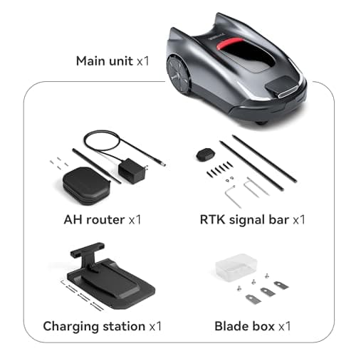 Robot Lawn Mower with No Wire and Smart GPS Navigation, Automatic Robotic Mower for 1 Acre Yards, Self-Driving Grass Cutter with Wire-Free Setup, Ai-Powered Solution for Efficient Lawn Maintenance. 9