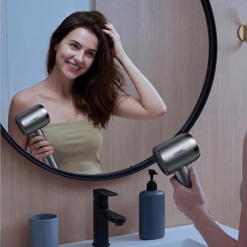 CONFU Diffuser Hair Blow Dryer - Plasma Ionic Professional 1600 Watt Hairdryer Fast Drying for Curly Hair Anti Frizz - Lightweight Portable Ion Blower Dryer for Women & Men 9