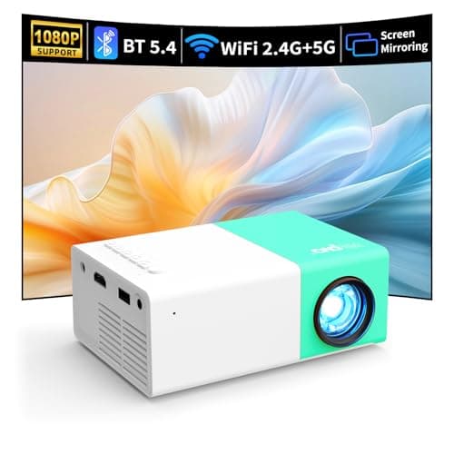Portable Projector, wepvo Mini Projectors for Cartoon, Kids Gift, Outdoor Movie Projector, LED Video Projectors for Home Theater MovieProjector with HDMI USB Interfaces and Remote Control (YG300Plus)