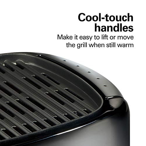 Hamilton Beach Electric Indoor Grill, 100 sq. in. Surface Serves 8, Virtually Smokeless Grilling, Adjustable Temperature Control to 450F, Dishwasher Safe Removable Nonstick Plates, Black (31605N) 7