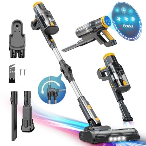 Cordless Vacuum Cleaner Compatible with DeWALT 20v Battery, 6 in 1 Stick Self-Standing Vacuum Cleaners 350W 40Kpa 3 Suction,180° Foldable Rod Lightweight Handheld Vacuum Hardwood Floor Pet(No Battery