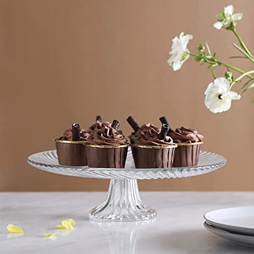 HyperSpace Footed Glass Cake Stand (12" Round) 5