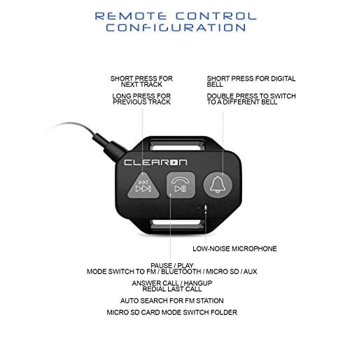 Clearon – Wireless Waterproof Portable Bluetooth 5.0 Speaker with Bike Mount & Remote – Premium Sound Quality & Loud 8W Mini Speaker – 10 Hours of Playtime (Black) 6