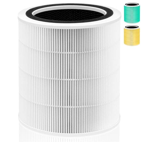 Pulluty Core 400S Replacement Filter for LEVOIT Core 400S and Core400S-P/Core 400S-rf Smart WiFi Air Purifier,3-in-1 True H13 HEPA Activated Carbon Pre-Filter,1Pack,White