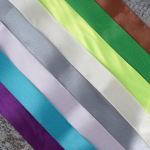Chenkou Craft Solid Satin Ribbon Ribbons Assorted 40 Yards Craft Bow Party Decoration Packing Ribbons (Mix, 1"(25mm)) 5