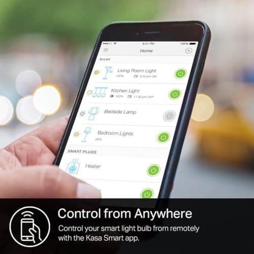 Kasa Smart Light Bulb KL110, LED Wi-Fi smart bulb works with Alexa and Google Home, A19 Dimmable, 2.4Ghz, No Hub Required, 800LM Soft White (2700K), 9W (60W Equivalent) 6