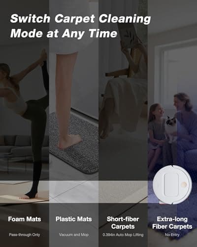 Yeedi M14 Plus Robot Vacuum and Mop with All-in-One Station, 18000Pa, OZMO Roller Instant Self-Washing Mopping, 167℉ Hot Water Mop Washing & Self-Drying, ZeroTangle 3.0, Self-Emptying, White 8