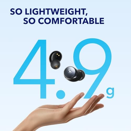 Soundcore by Anker Space A40 Adaptive Active Noise Cancelling Wireless Earbuds, Reduce Noise by Up to 98%, Ultra Long 50H Playtime, 10H Single Playtime, Hi-Res Sound, Comfortable Fit, Wireless Charge 6