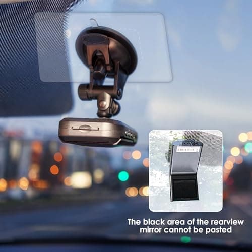 Dashcam Windshield Sticker, Sturdy CAR HUD Screen Sticker Film Easily Prevent Scratching & Falling, Durable and Reusable Windshield Applicator for On Dash Cam (8) 5