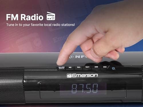 Emerson EHS-2004 42-Inch Bluetooth Soundbar with Built-in Subwoofer, 2.1 Channel Audio, USB/AUX Inputs, FM Radio, Wall Mountable, Remote Control, and Digital LED Display 5