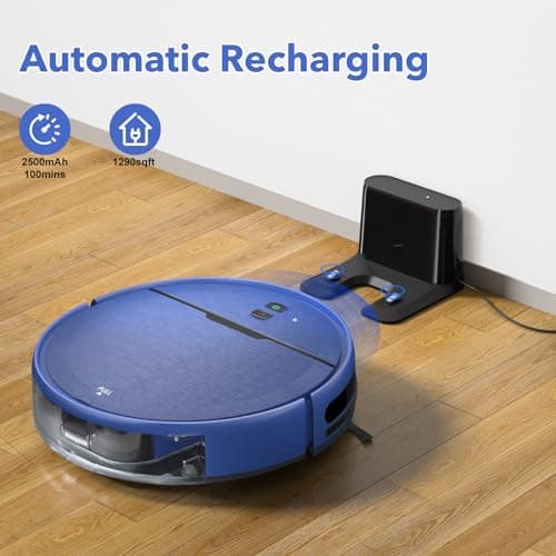 2 in 1 Mopping and Vacuuming Robot, Robot Vacuum and Mop Combo Compatible with WiFi/App, Robotic Vacuum Cleaner Self-Charging, Slim, Ideal for Pet Family, Hard Floor, Hair, Low Pile Carpet 7