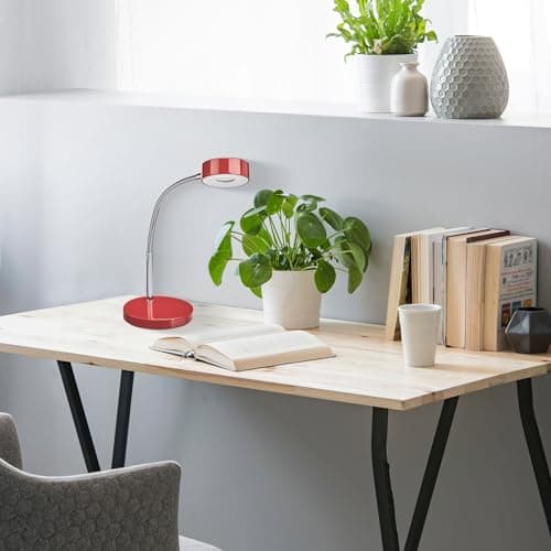 Globe Electric Company 12644 LED Desk Lamp, 52.4" x 5" x 15.75", Red 5