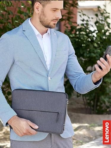 Lenovo Urban Laptop Sleeve 14 Inch for Laptop/ Notebook/Tablet Compatible with MacBook Air/Pro Water Resistant - Charcoal Grey 8