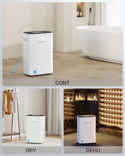 Dehumidifier for Basement, 52 Pints Dehumidifiers for Bedroom Bathroom Large Room Home, 4500 Sq.Ft Dehumidifier with Drain Hose, 2025 Energy Star Certificate, Humidity Control, 24H-Timer, Auto Defrost 5