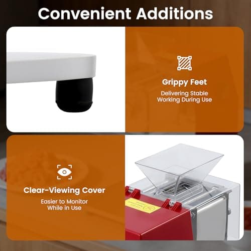 JINHZIXIU Commercial Meat Slicer 1100W Meat Cutter Machine for Home 3.5mm Blade Electric Meat Cutter Automatic Shredding Machine for Boneless Fresh Meat 11