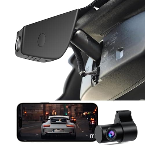 KuTaiTai Front 4K + Rear 1080P Dash Cam fit for Ford F150 2018-2025 F250/F350 Super Duty 2020-2025 XLT Lariat King Ranch Tremor Raptor Limited Platinum(Model A), G-Sensor, Loop Recording, 128GB Card