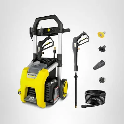 Kärcher Pressure Washer K1700, CETA Certified, 3 Spray Nozzles, Detergent Tank, for Cars, Driveways, Siding, Patios, 1.2 max. GPM 8