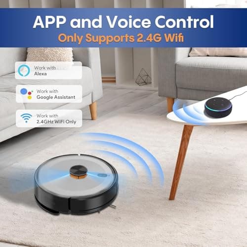 Bagotte Robot Vacuum and Mop with Self-Emptying Base,60-Day Hands-Free Cleaning,5000Pa Suction,LiDAR Navigation,No-Go Zones,Wi-Fi/App/Alexa Control 5