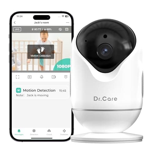 Dr.Care Add on Camera for SBM005 SBM002-1080P Camera App Control, Motion Alerts, HD Night Vision, 2-Way Talk, Multi-User, Triple Security, 1000ft Range