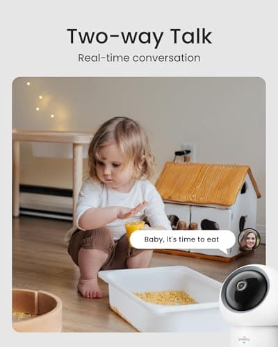 youkey 2.5K Indoor Camera, No Monthly Fees, Pan-Tilt, 360° Dog/Pet Camera for Home Security with Phone App, 5G/2.4G WiFi 6, Human/Pet/Baby Crying Detection, Auto Tracking, Two-Way Audio, Night Vision 8