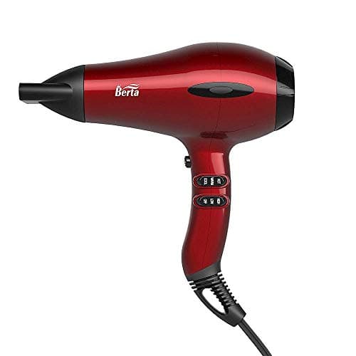 BERTA 1875W Powerful Negative Ions Hair Dryer Ceramic Professional Far Infrared Blow Dryer 2 Speeds 3 Heating Settings (3 Attachments) 8