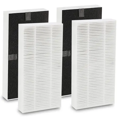 4 Pack for Febreze Air purifier Filter Replacement Dual Action HEPA-Type FRF102B, Models FHT170, FHT180, FHT190 and Fit for Honeywell HEPAClean U Filter HRF201B, Models HHT270, HHT290