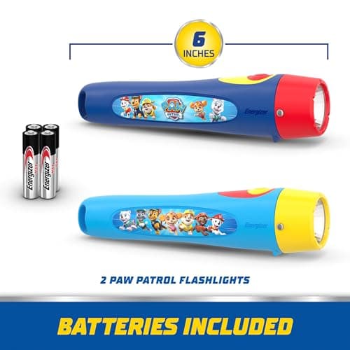Energizer PAW Patrol Flashlights (2-Pack), Paw Patrol Toys for Boys and Girls, Great Lightweight LED Flashlights for Kids (Batteries Included) 6