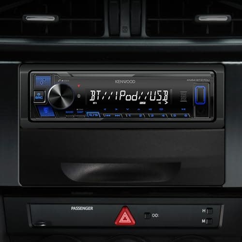KENWOOD KMM-BT270U Bluetooth Digital Media Car Stereo Receiver with USB Port – AM/FM Radio, MP3 Player, High Contrast LCD, Detachable Face Plate, Single DIN, 13-Band EQ 6