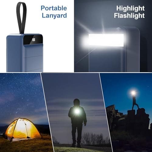 2 Pack Portable Charger Power Bank 60000mAh Fast Charging 22.5W PD4.0 & QC 4.0 with USB C Battery Pack Charger Portable High Capacity Portable Phone Charger Power Bank for iPhone, Samsung Galaxy etc 7