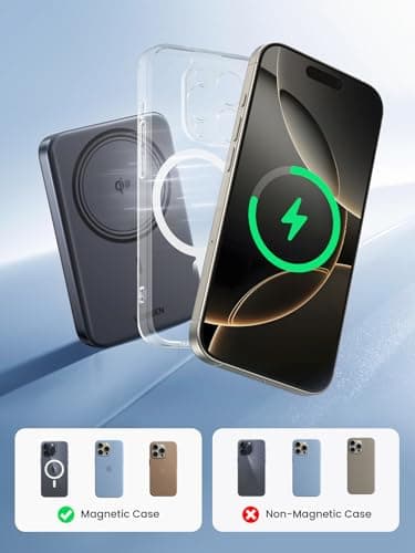 UGREEN Magsafe Portable Charger, Qi2 Certified Magnetic 15W Wireless Power Bank, 10000mAh 30W Fast Charging Battery Pack with USB-C for iPhone 16/16 Pro/16 Plus/15/15 Pro/14/13/12 Series 7