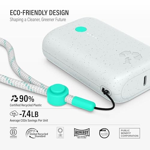 Nimble Champ Portable Charger, 10,000mAh Power Bank Fast Charging, 20W Dual USB-C Battery Pack with Cable, Travel Essential Power Bank for iPhone Laptops Galaxy Tablet Pixel iPad Macbook Kindle Airpod 7