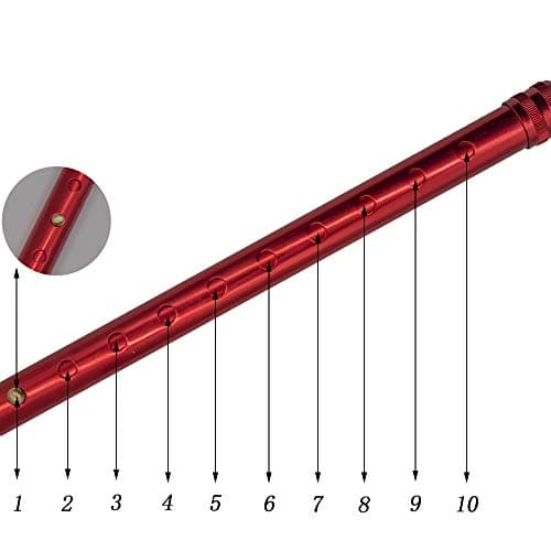 Lightweight Foldable Forearm Crutch, Aluminum Walking Stick,Height Adjustable, Ergonomic Handle with Comfortable Grip 2ZG-0IGM (Red) 5