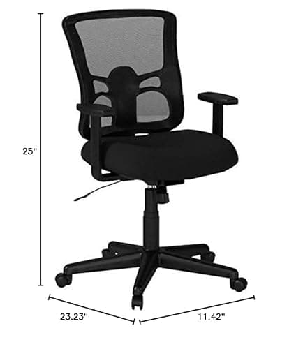 Alera Etros Series Mesh Mid-Back Chair, Supports Up to 275 Lb, 18.03" to 21.96" Seat Height, Black 3