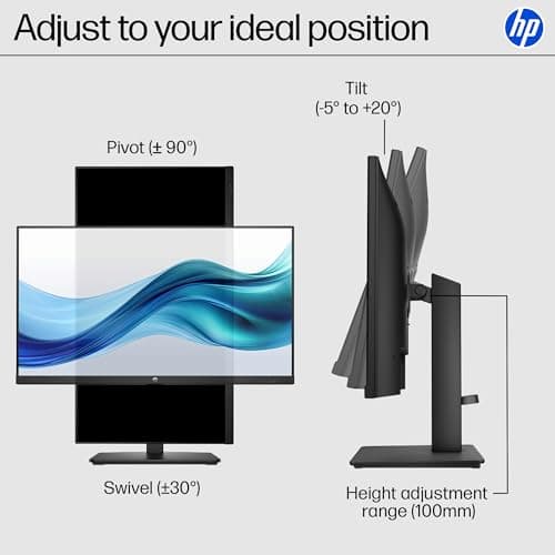 HP Series 3 27 inch FHD Monitor, Full HD Display (1920 x 1080), IPS Panel, 1300:1 Contrast Ratio, 250 Nits, Eye Ease with Eyesafe Certification, Black, 327se (2025) 6