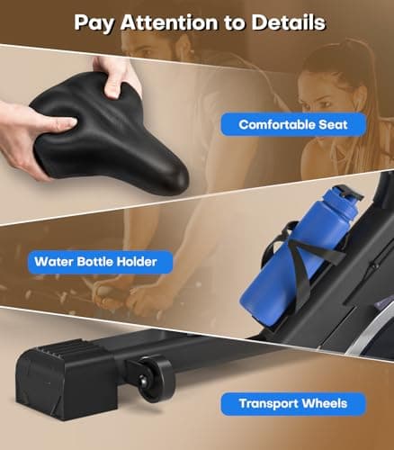 Exercise Bike, DMASUN Classic Brake Pad Stationary Bike for Home with 300 LBS Capacity, Indoor Bike with Comfortable Seat Cushion, Digital Display with Pulse 7