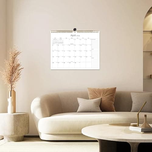 2026 Calendar 18 Monthly Wall Calendar Runs from January 2026 until June 2027 Spiral Binding Hanging 11.5" x 14.7" Thick Paper with Julian Dates and Block for School Office（Simplicity） 7