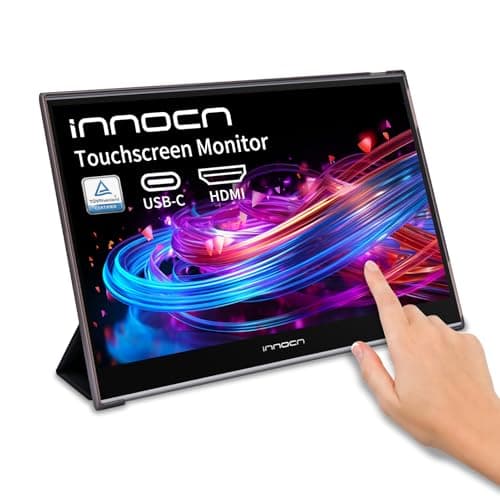 INNOCN 15.6 inch Portable Monitor Touchscreen for Laptop FHD 1080P USB C HDMI External Display Travel Second Monitor for MacBook Windows Tablets Android Chrome PS4 Switch Mini PC, No Battery