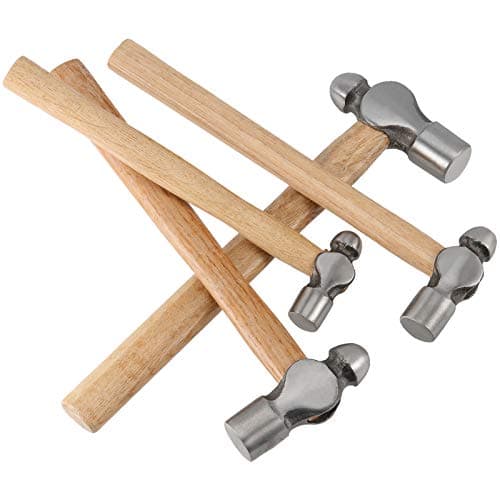 ZEONHAK 4 PCS Ball Peen Hammer, 8 OZ,16 OZ, 24 OZ, 32 OZ Ball Peen Hammer Set with Wooden Handle and Non-Slip Shock Absorbing Grip for Metal Rivetc 5