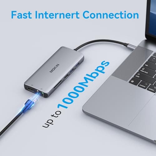 USB C Docking Station 3 Monitors,USB C Hub with 2 HDMI, DisplayPort, 100W PD, 4 *USB, Gigabit Ethernet, SD/TF Card Reader, Audio Port,Multiport Adapter for Laptops,HP, Dell, Lenovo, Surface 6