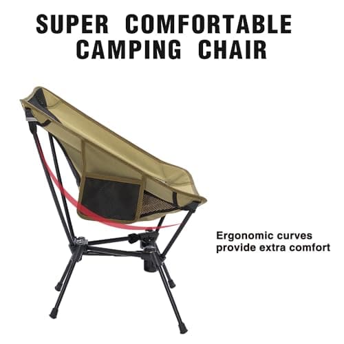 MOON LENCE Portable Camping Chair Lightweight Foldable Chair - The 4th Generation Portable Folding Chair - Compact, Ultralight Folding Chairs for Hiking Mountaineering Beach 8