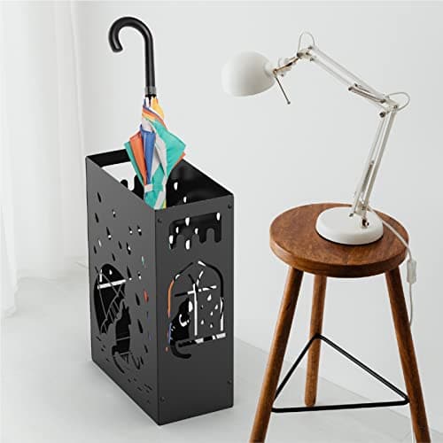 Mango Steam Cat Umbrella Holder Stand for Home or Office Entryways (Raining Cats, Black) 5